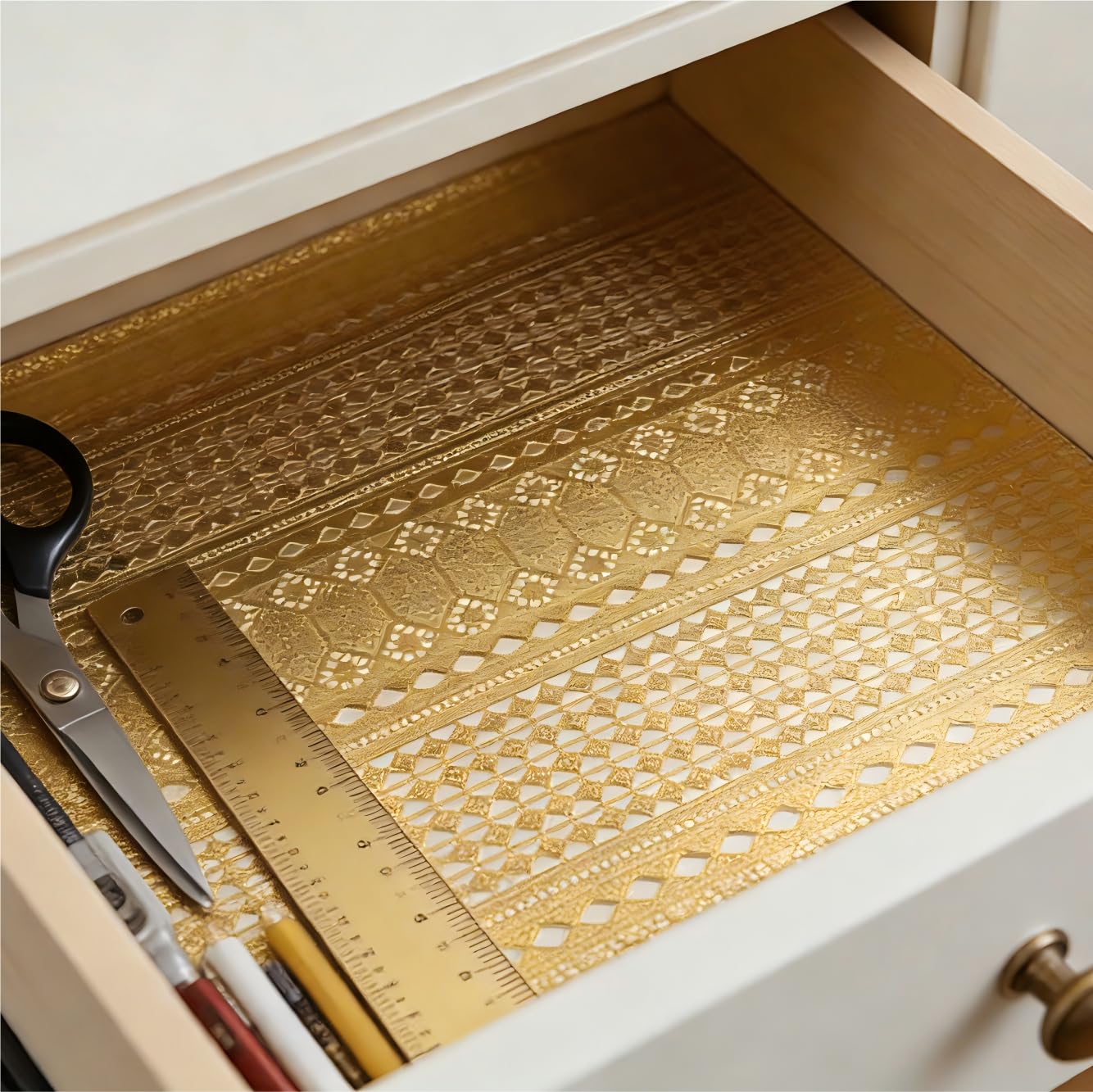Shelf and Drawer Liner for Kitchen Cabinet,Non-Adhesive Waterproof