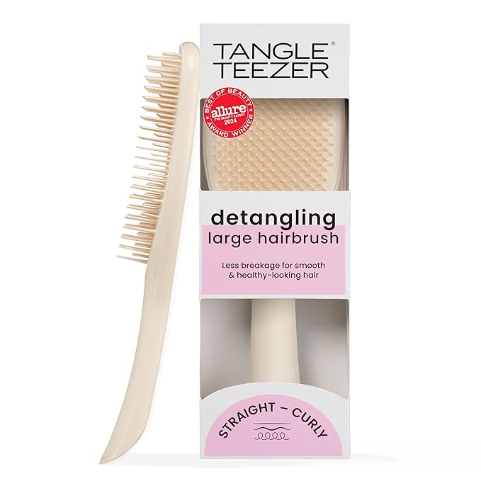 Tangle Teezer Large Ultimate Detangler Brush, Straight to Wavy, Vanilla
