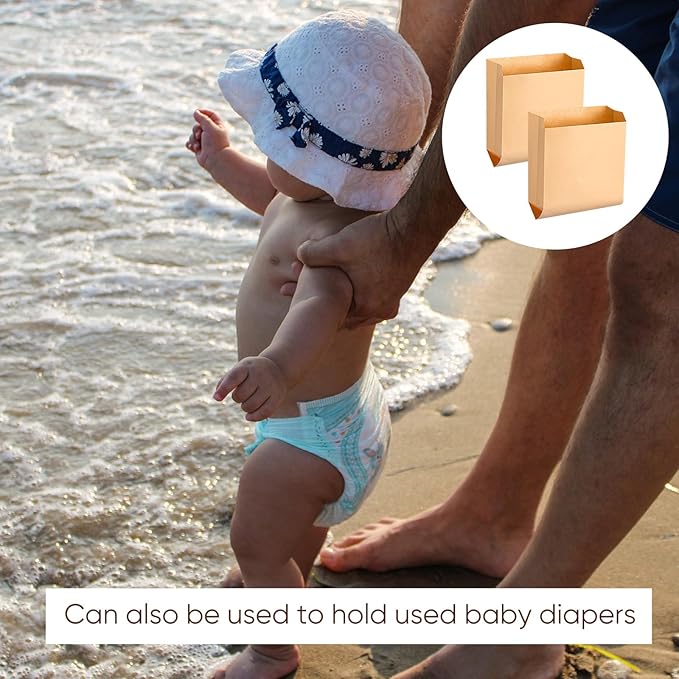 Paterr 300 Pcs Feminine Hygiene Bag Waxed Kraft Hygiene Liner Bags for Feminine Products 8'' x 8.5" Sanitary Napkin Disposal Bags Waste Receptacle Liners Restroom Bathroom Personal Dispensers