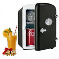 Simple Deluxe Mini Fridge with Observation Window, 4 Liter/6 Can Portable Cooler & Warmer Freon-Free Small Refrigerator, Compact for Skincare, Beverage, Food, Cosmetics, Black New