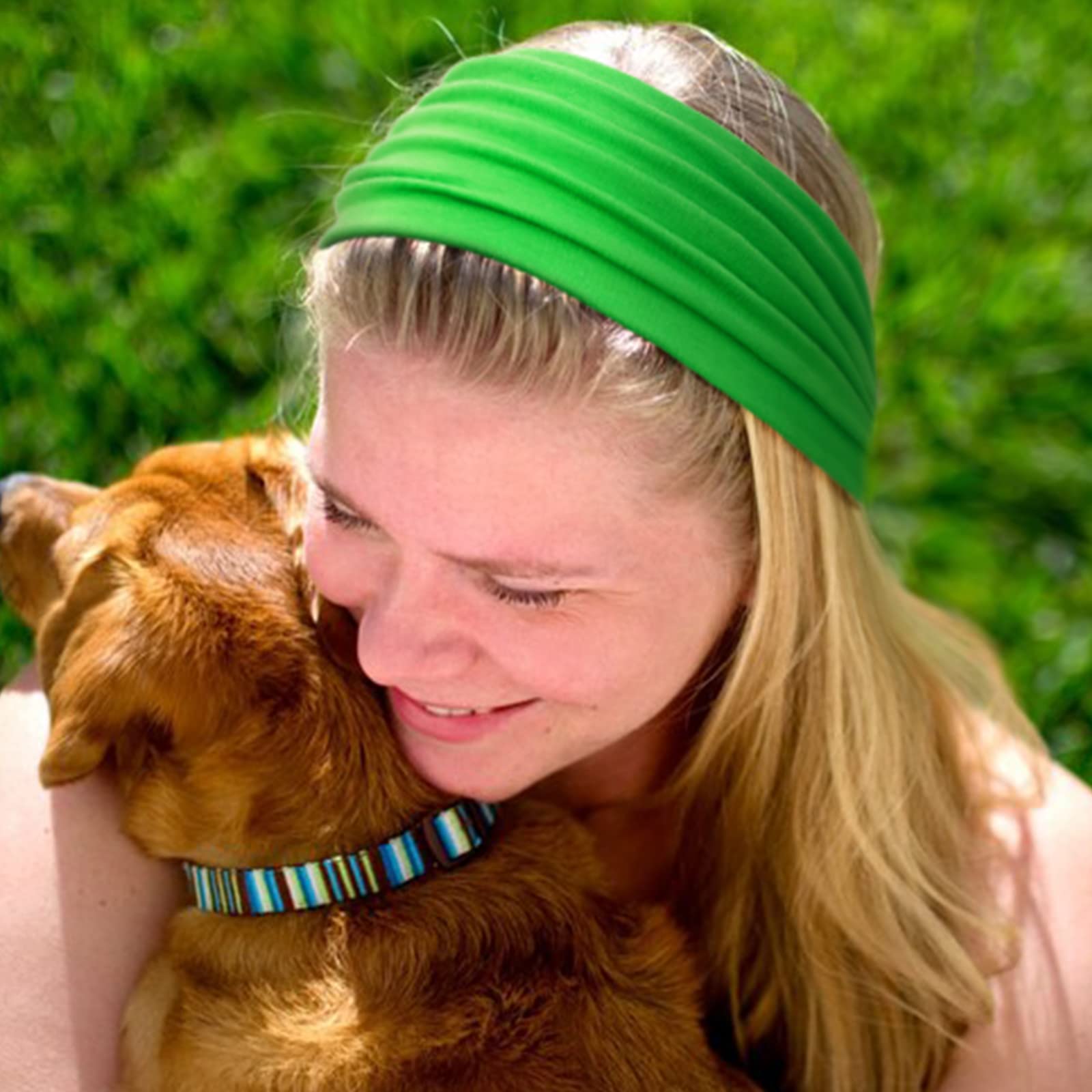 Huachi Headbands for Women, Wide Elastic Headband Non Slip Thick Hair Bands