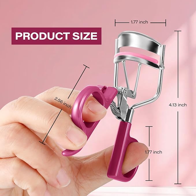 Eyelash Curler with 3 Refill Pads Soft/Medium/Firm, Fit Most Eye Shapes