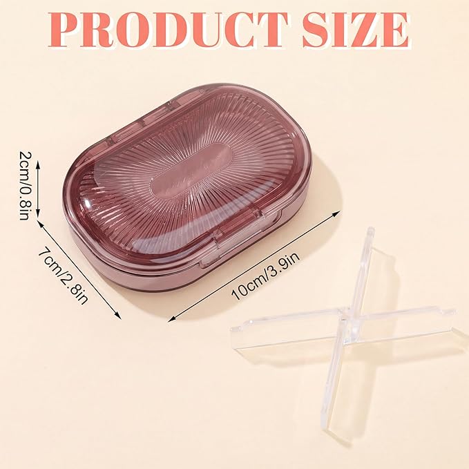 bomyarJr 4 Pcs Qtip Holder Pink Hair Tie organizer Small Container Portable Travel Qtips Case Cotton Swab Holder Flosser Dispenser 3.94 x 2.76 Inch