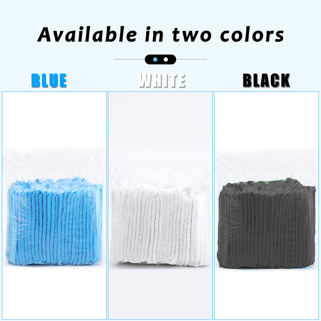 Disposable Bouffant Caps 100 Pcs,21inches Hair Net Elastic Dust Cap for Food Service, Sleeping Head Cover (Black)