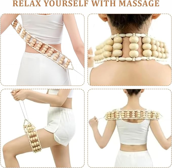 Toyven 3Pcs Wood Therapy Massage Tools Set for Body Sculpting