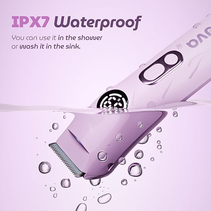 NUVA 4-in-1 Bikini Trimmer for Women | Painless Electric Razors & Shavers with Interchangeable Heads | Cordless Body & Facial Hair Trimmer with Ceramic Blade, IPX7 Waterproof and USB Rechargeable