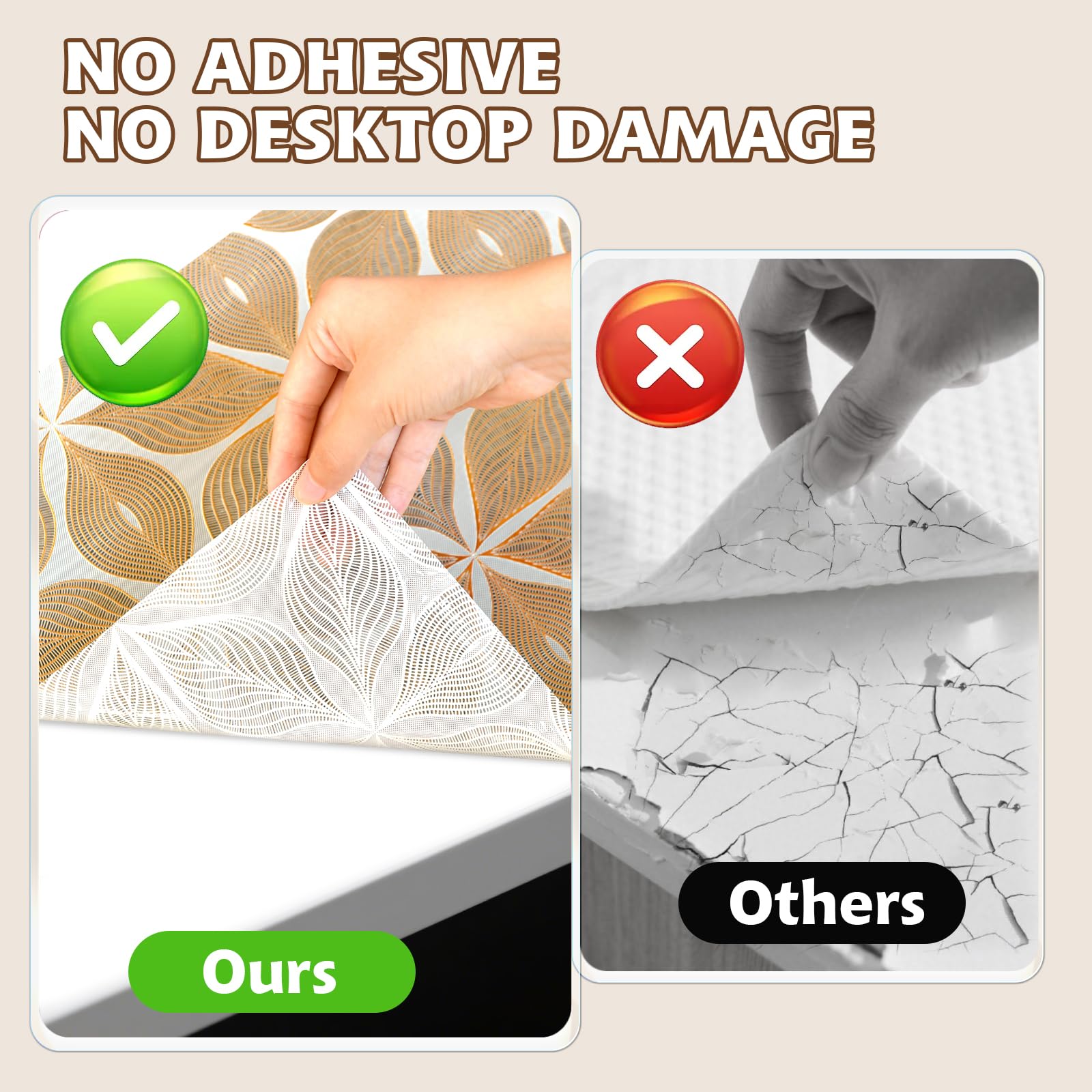 Drawer and Shelf Liner for Kitchen Cabinet,Non-Adhesive Waterproof