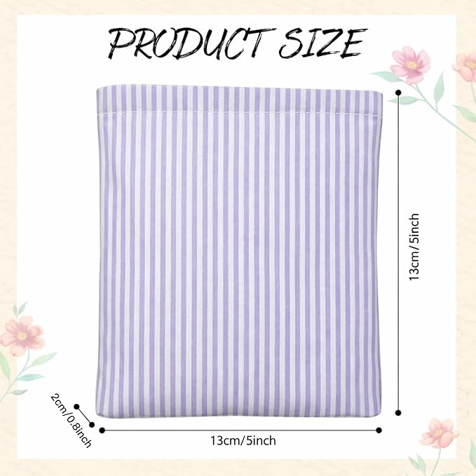 Abbylike 4 Pcs Small Makeup Bag Corduroy Cosmetic Pouch with Zipper Portable Little Bags for Purse Mini Pouch Cute Makeup Purse for Coin Essentials Items Women (Striped)