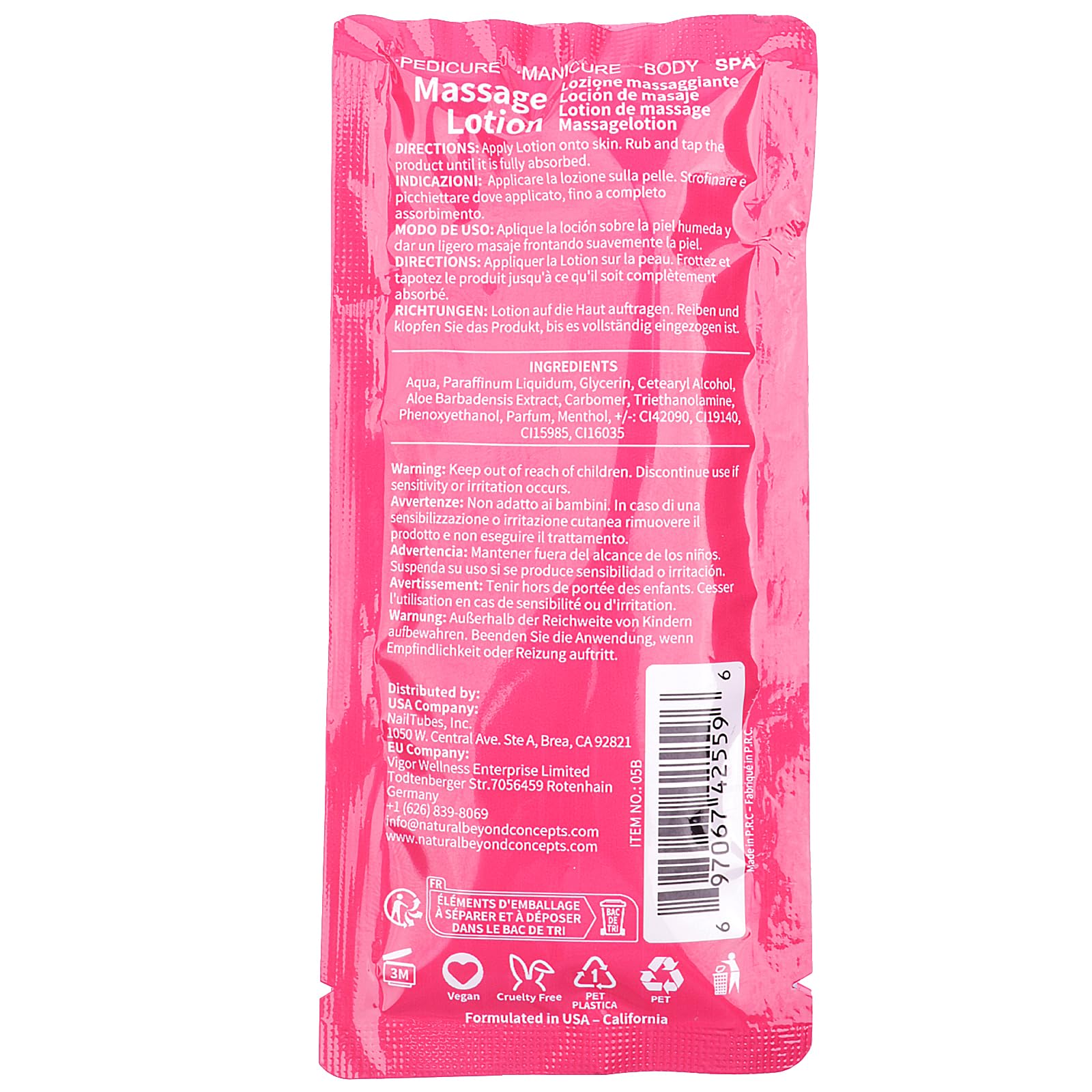 nbc BeautiLab Pedicure Kit Foot Soak Set: Bubble Salt, Sugar Scrub, Massage Mask, Massage Lotion in a Box, 4 Step Foot Spa Kit for Dry Feet and Tired Feet（1 Set Rose