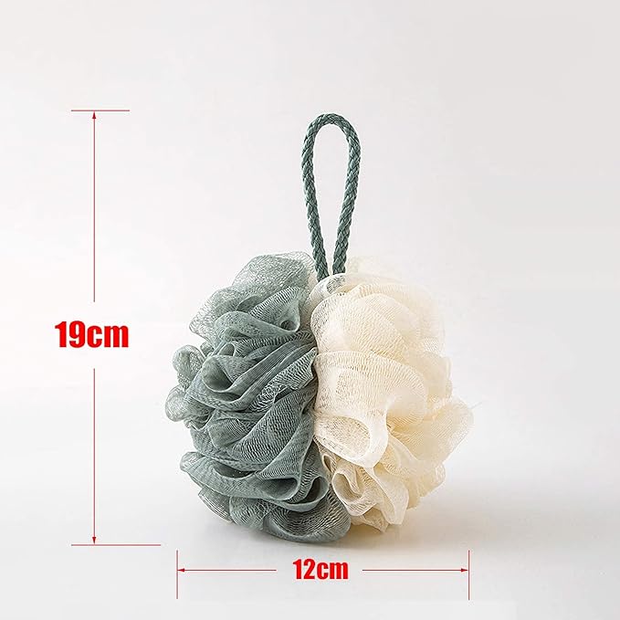 4 Pack Lace Mesh Loofah Bath Sponge Exfoliating Rich Lather Multi-Color