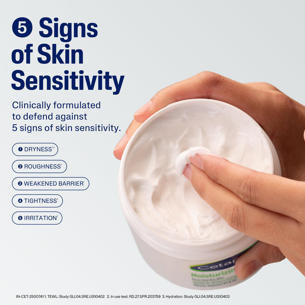 Cetaphil Face & Body Moisturizer, Hydrating Moisturizing Cream for Dry to Very Dry, Sensitive Skin, NEW 8.8 oz, Fragrance Free, Non-Comedogenic, Non-Greasy (Packaging May Vary)