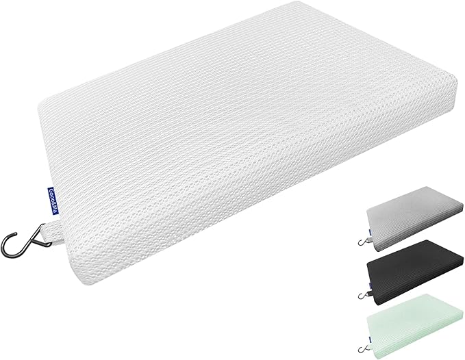 Gooo&Ma Shower Cushion, Non-Slip Air Fiber Bath Pad, White