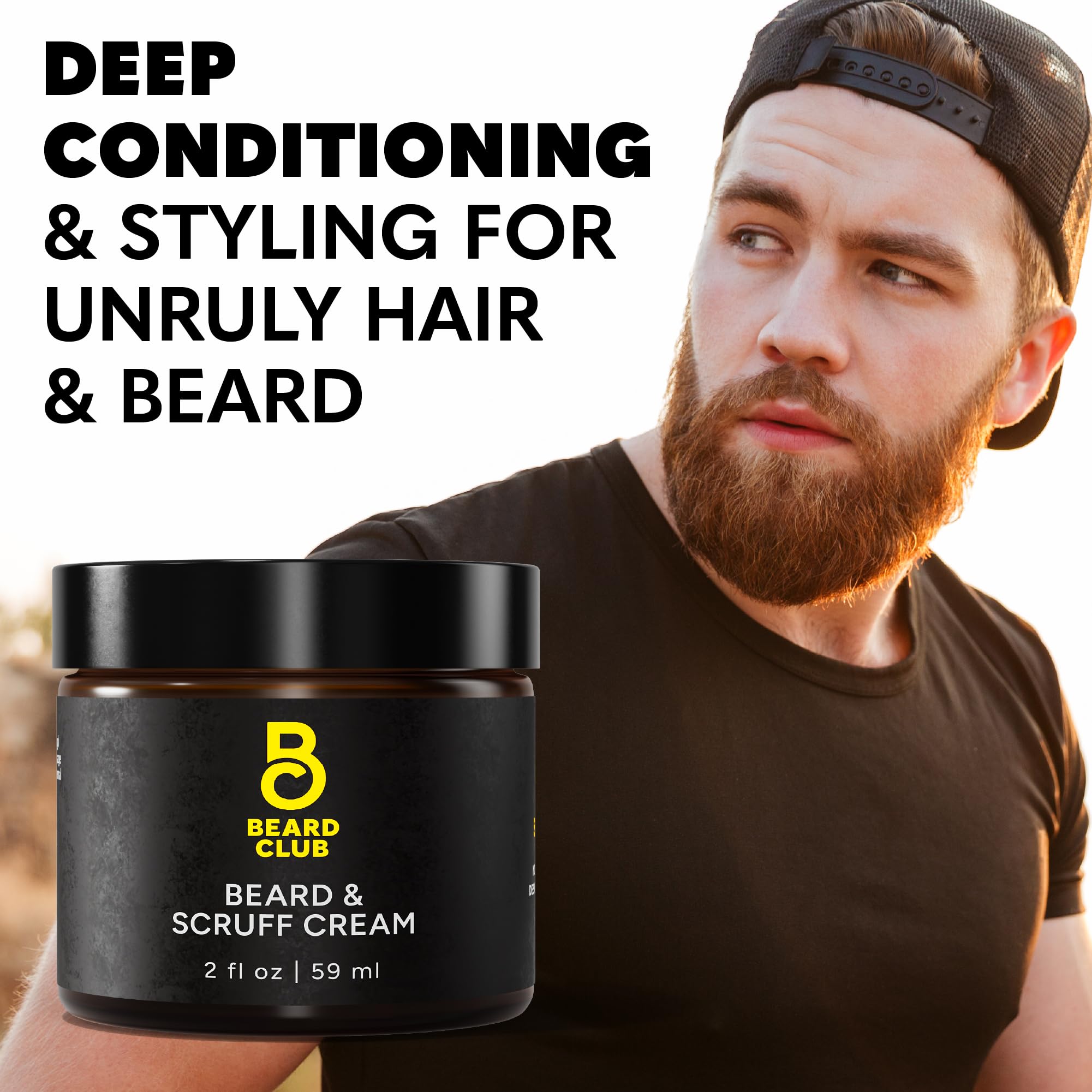 The Beard Club Biotin Beard Cream - Moisturizing and Hydrating Shea Butter for Healthier Facial Hair & Skin