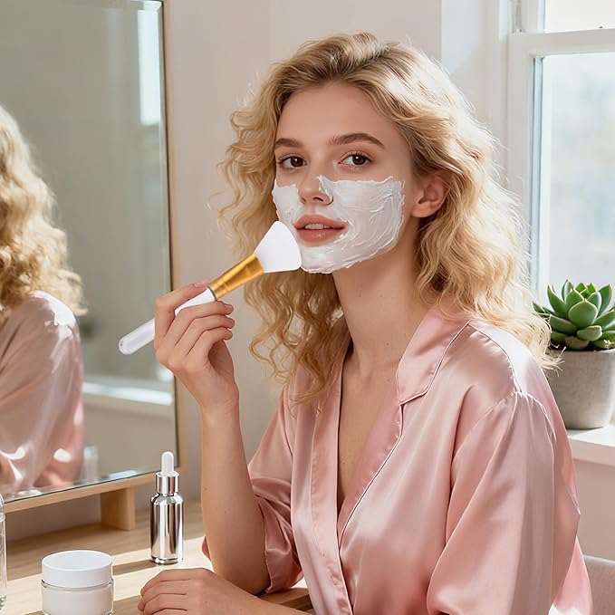 LORMAY 2 Pcs Silicone Jelly Mask Brush, Facial Skincare Applicator