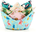 ROGITU Cotton Microwavable Bowl Cozy, Microwave-Safe Hot Bowl Holders, Soup Bowl Cozy Bowl Hot Pads (E)