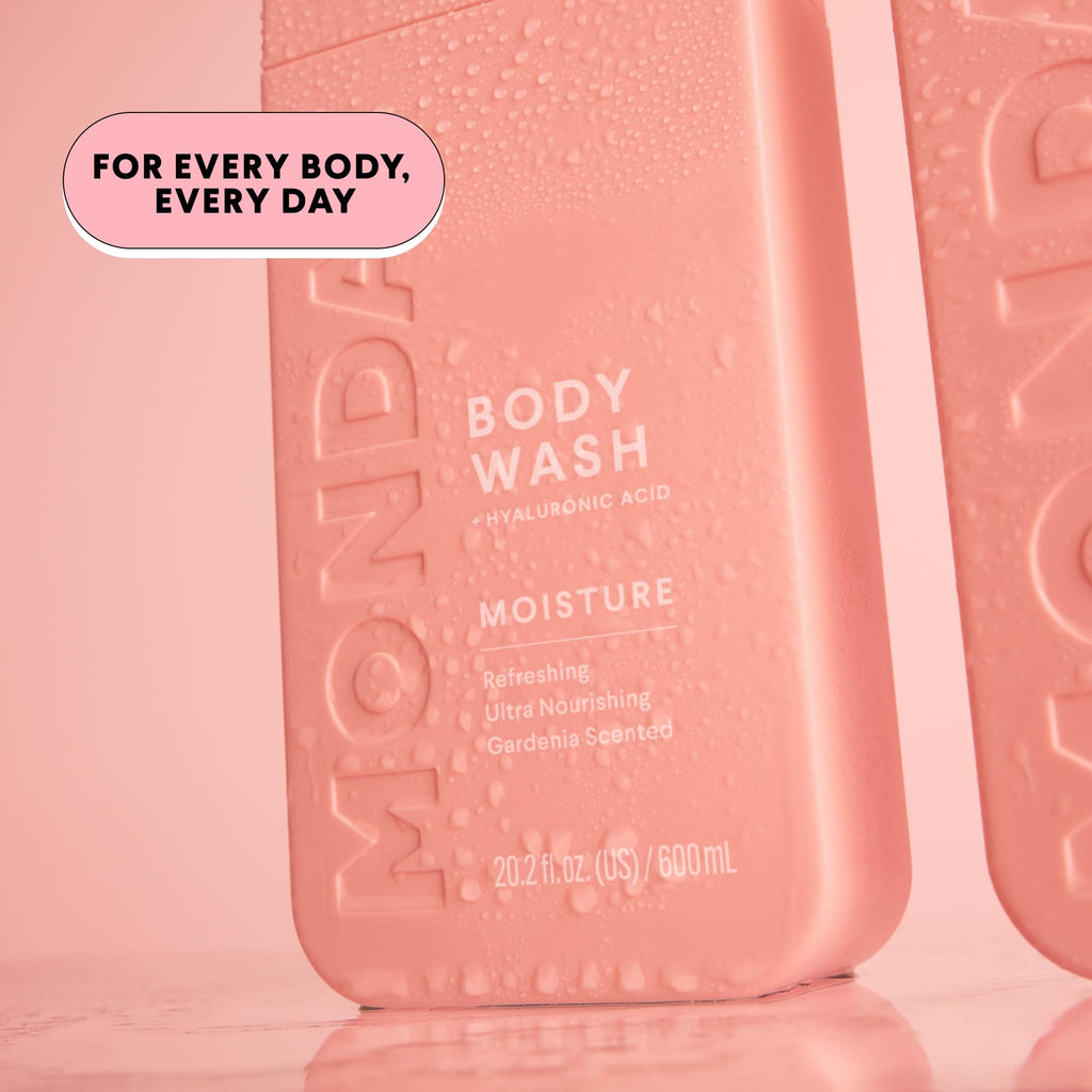 MONDAY HAIRCARE MOISTURE Body Wash in Fresh Gardenia with Hyaluronic Acid & Shea Butter for All Skin Types, 600 mL