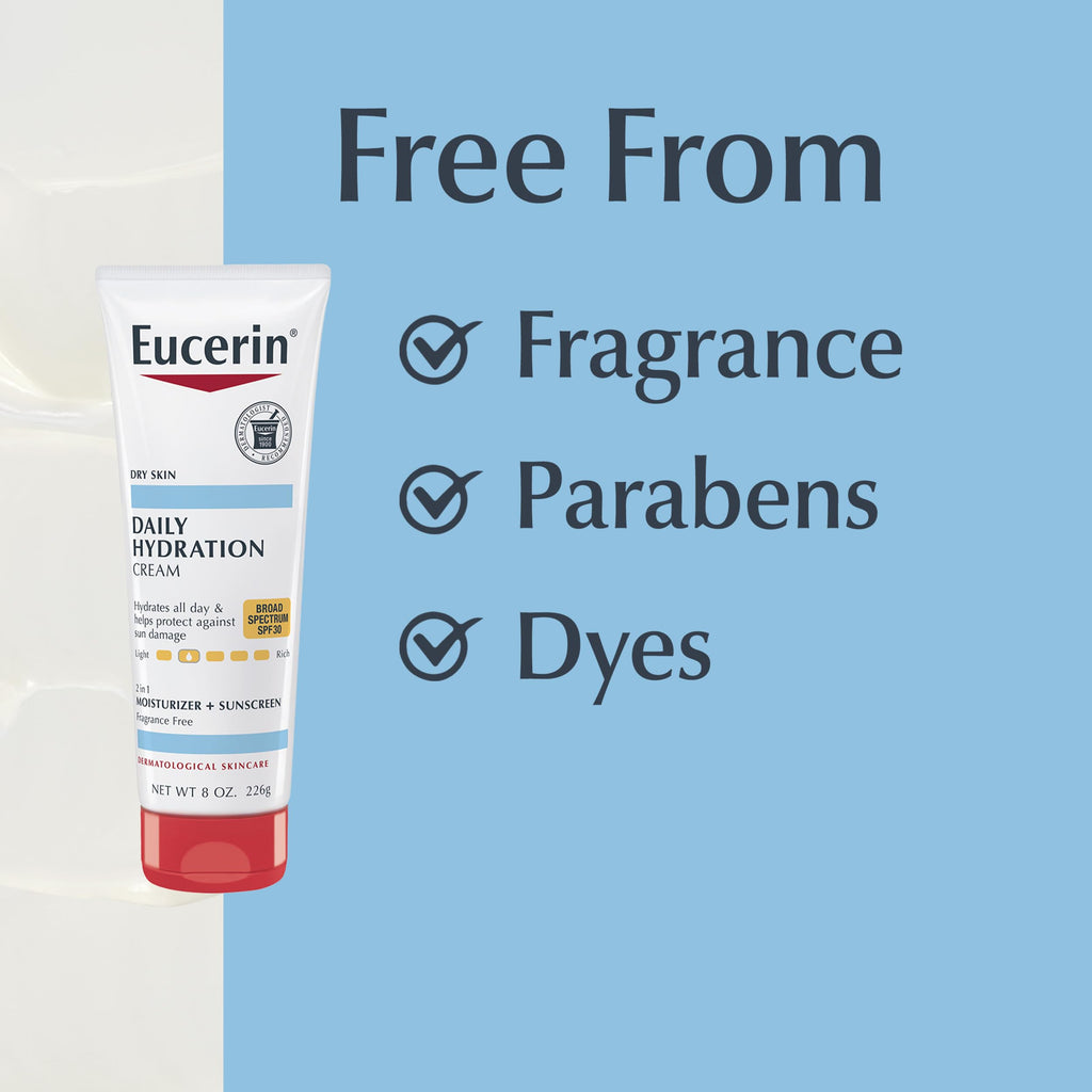 Eucerin Daily Hydration Cream SPF 30, 8 OZ