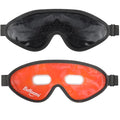BeHoomi 2Packs Cooling Eye Masks, Ice Eye Mask Cold Compress for Eyes, Reusable Cold Gel Eye Mask for Eye Relaxation, Comfort Snug Fit, Eye Cover for Home, Office, Black & Orange