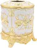 Geesatis Tissue Box Cover, Cylindrical Tissue Box Holder,6.5''x6.1''