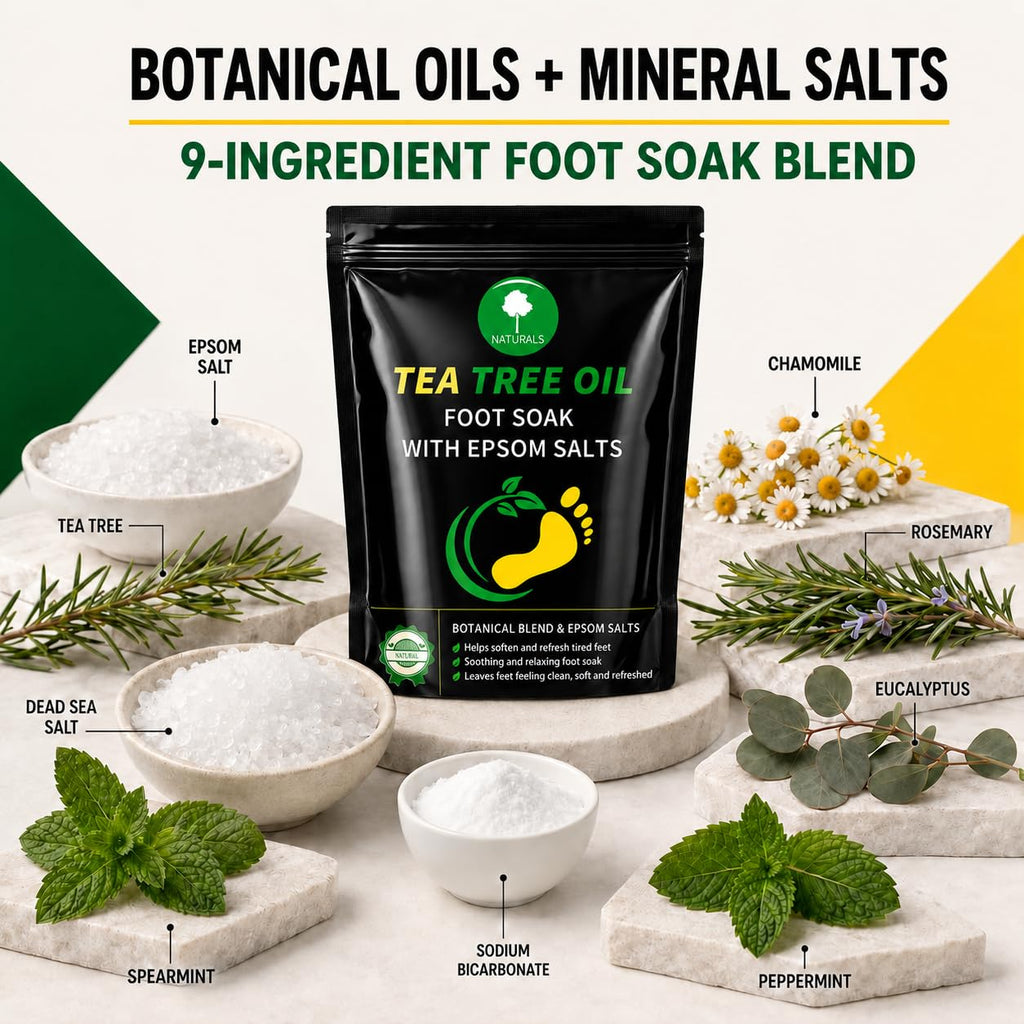 Tea Tree Oil Foot Soak for Foot Bath and Foot Soaking Tub, 16 oz