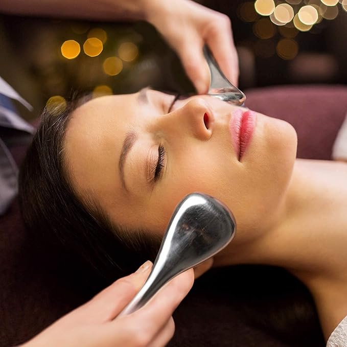 Pfefe Cryo Sticks and Ice Globes Set, Stainless Steel Face Beauty Cooling Freeze Massage Spa Globes with Storage Case