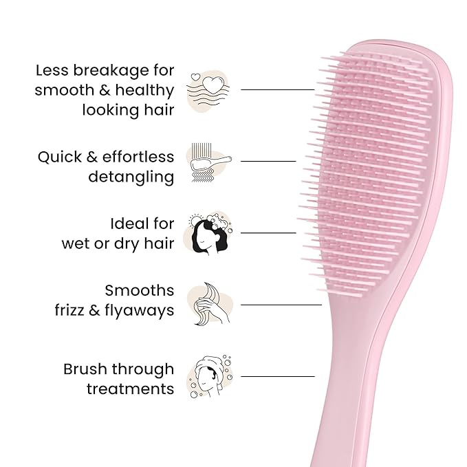 Tangle Teezer Ultimate Detangler Brush, Straight to Wavy, Millennial Pink