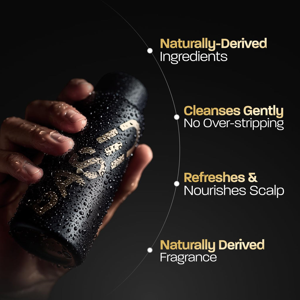 BASED Shower Duo Shampoo & Conditioner Bundle with Peppermint Oil & Coconut Oil, Cleansing Shampoo & Hydrating Conditioner for Men, No Sulfates, Silicones, or Parabens, 12 fl oz (Pack of 2)