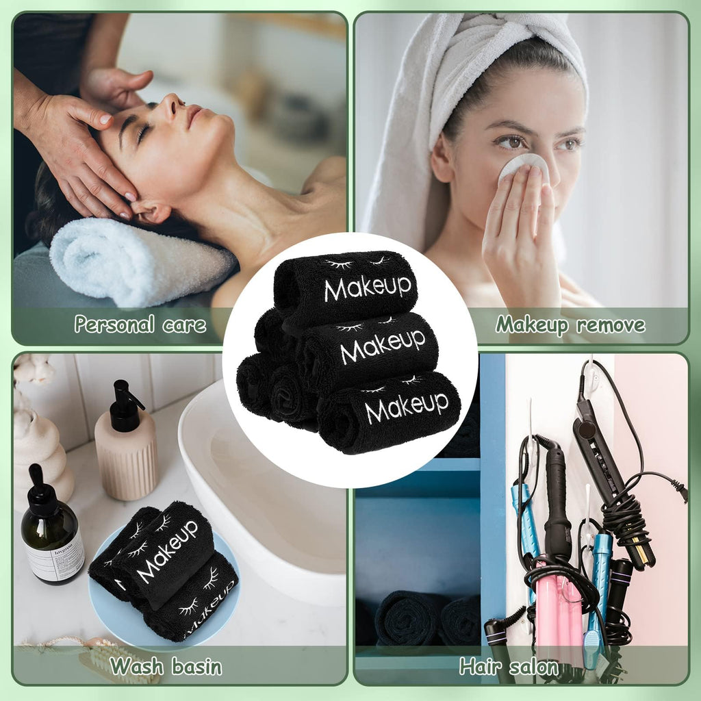 Shimeyao 36 Pcs Black Makeup Towels Washcloths 13x13 in Face,Classic