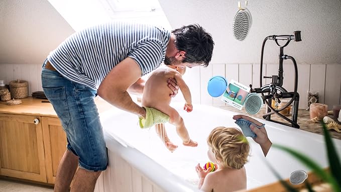 Toddler Hair Brush Baby Bath Brush Scalp Massager Shampoo Brush Cradle Cap Comb Head Scrubber Newborn Bath Essentials Baby Registry Items for Exfoliating and Promoting Blood Circulation (Blue)