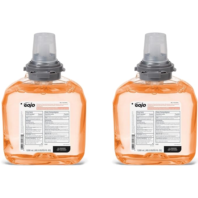 GOJO TFX Antibacterial Foam Soap Refill, Fruit Scent, 2c tx 1200 mL-5362-02