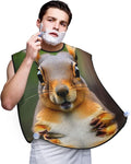 Squirrel Funny Animal Print Beard Bib Apron For Men, Beard Hair Catcher For Men Shaving Trimming,Beard Cape Cloth