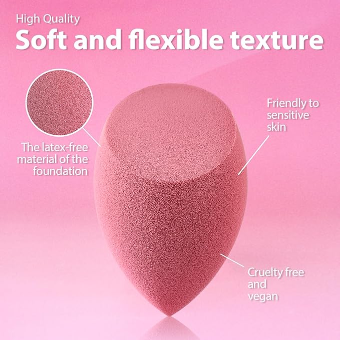 Foonbe Makeup Sponge Set, 7 Pcs Multi Colored Blender Sponges