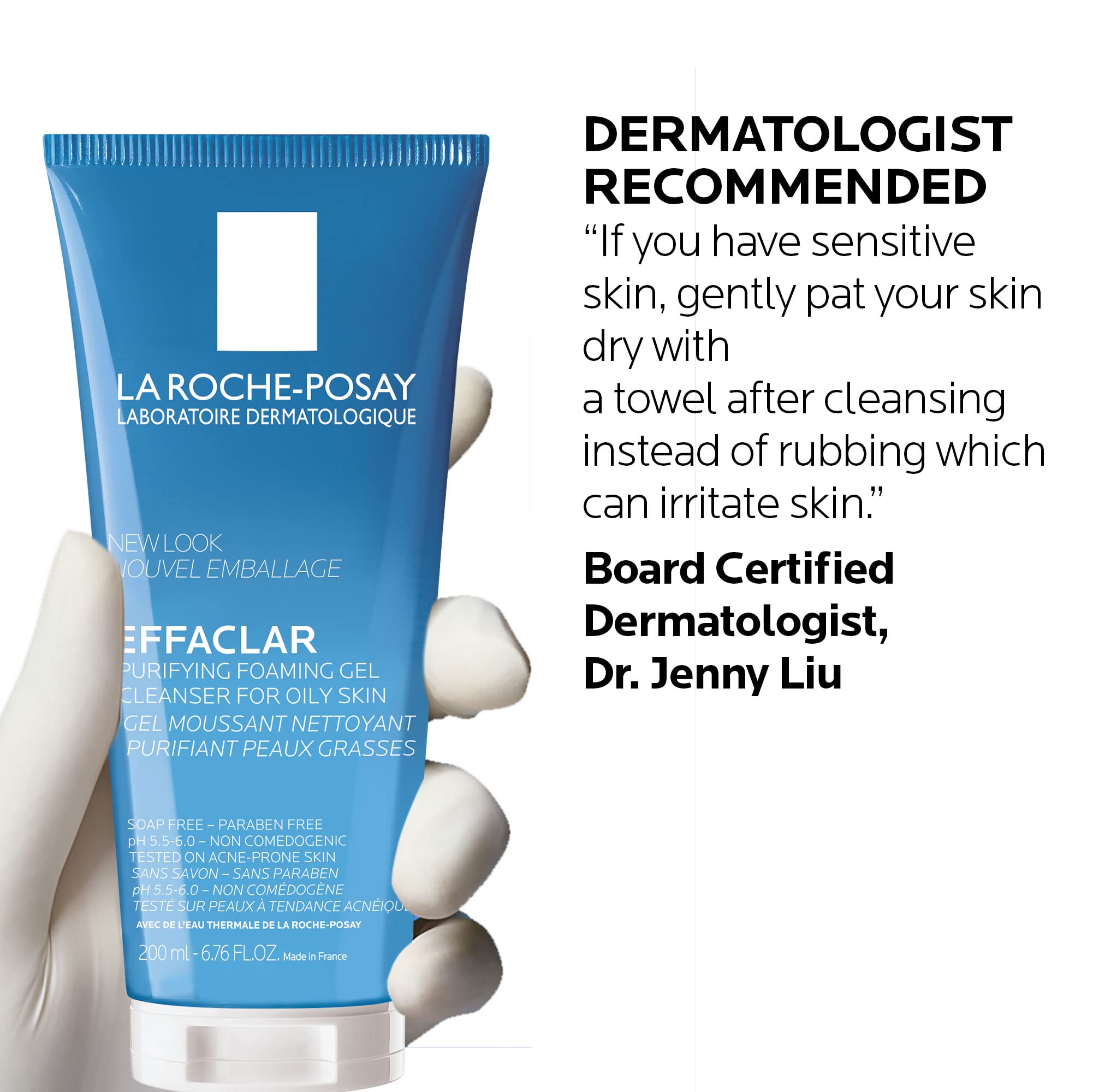 La Roche-Posay Effaclar Foaming Gel Cleanser for Oily Skin, 6.76oz