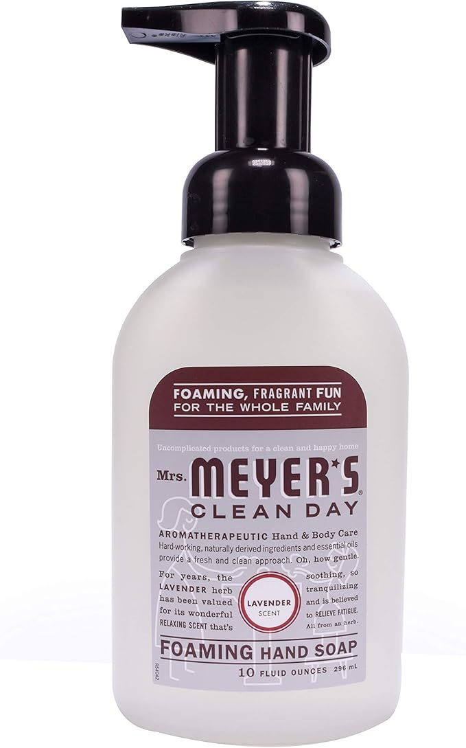Mrs. MEYER'S Clean Day Foaming Hand Soap, Lavender Scent, 10 Fl oz (Pack of 2)