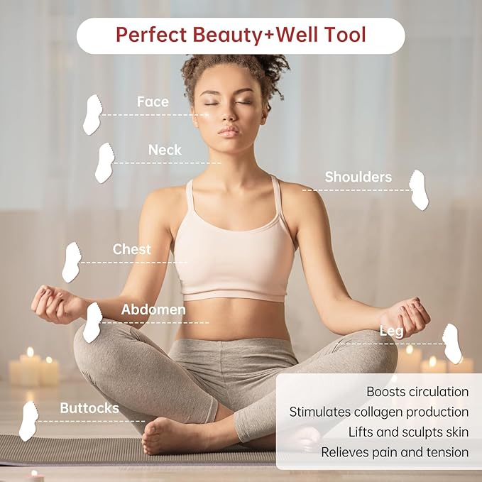 ALOYGUZ Stainless Steel Gua Sha Facial Tools Metal Detail Gua Sha Stone Body Lymphatic Drainage Massager Face Guasha Face Sculpting Tool Skin Care