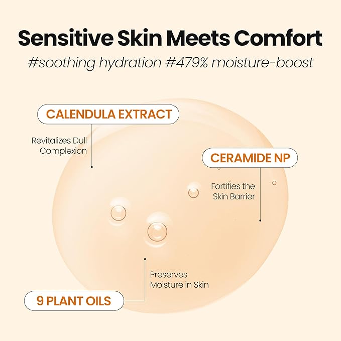 [K-Beauty] Calendula Biome Oil to Foam - All-in-One Korean Face Wash Oil-Based Foaming Facial Cleanser - Soothing & Moisturizing Care - Gentle Makeup Deep Cleansing Oil for Dry Skin Types 3.88 fl oz