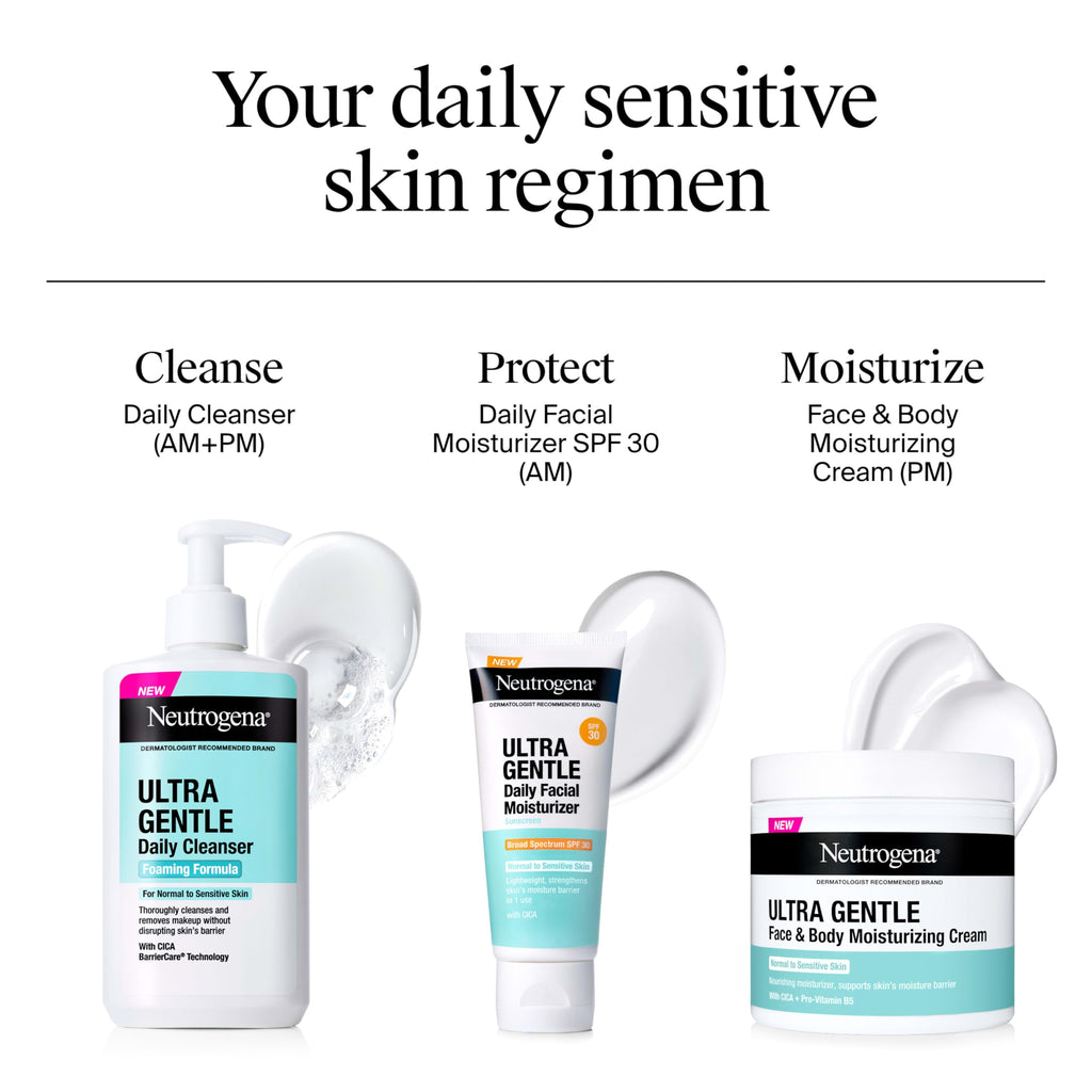 Neutrogena Ultra Gentle Foaming Facial Cleanser, Fragrance-Free, 12 fl oz