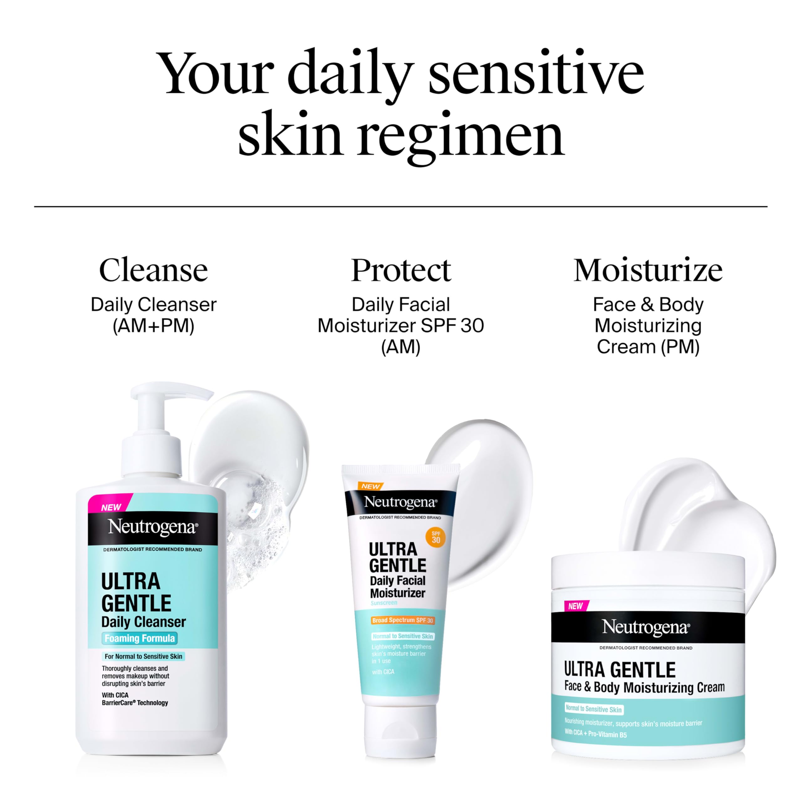 Neutrogena Ultra Gentle Foaming Facial Cleanser, Fragrance-Free, 12 fl oz