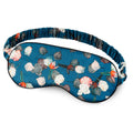 OLESILK 100% Natural Mulberry Silk Sleep Eye Mask Block Out Light, Fashion Printed Eye Mask Blindfold for Women Men Full Night Sleeping, Chic Eye Cover Eyeshade, Pattern 1