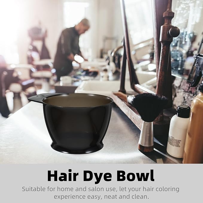 SHERCHPRY Hair Color Mixing Bowl Set 2-Pack Hair Dye Bowl with Measurement Scale Anti-Slip Tinting Bowls for Salon Coloring Reusable Hairdressing Container for Home Oil Treatment