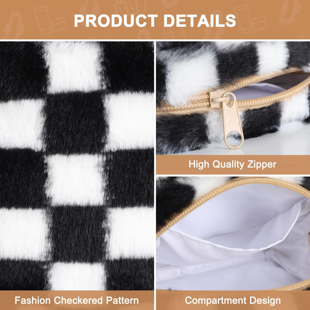 CekPo Sanitary Napkin Storage Bag, Period Bag for Teen Girls, Checkered Portable Menstrual Pad Pouch for Panty Liners, Tampon Storage Pouch for Women Ladies Daily Use Storage Purse Travel