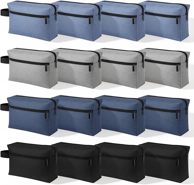 16 Pcs Travel Toiletry Bag for Women Men 4 Colors Hanging Cosmetic Bag Waterproof Grooming Bags Large Water Resistant Shaving Bags with Handle and Divider Storage Travel Pouch Case for Accessories
