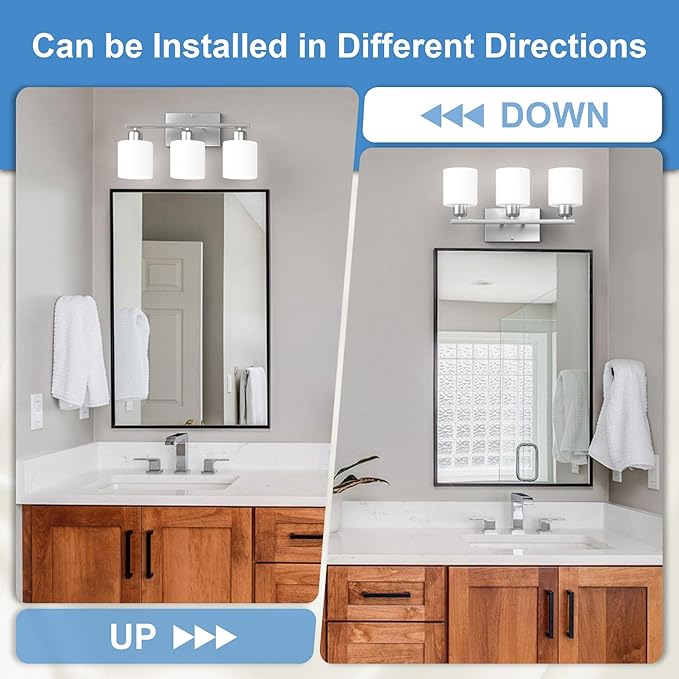 Dekang 18 Inches Bathroom Light Fixtures Over Mirror Brushed Nickel