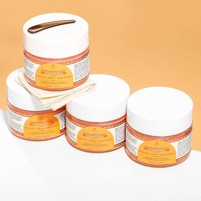 Nature Spell Papaya Cleansing Balm, Gently Removes Makeup, 3.38 Fl Oz