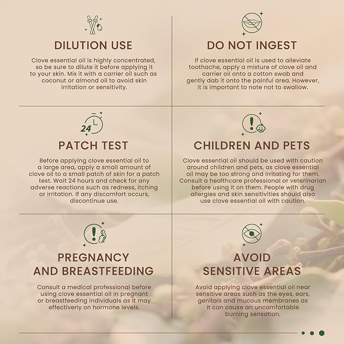HIQILI Clove Essential Oil for Diffusers for Home, DIY, Large Capacity