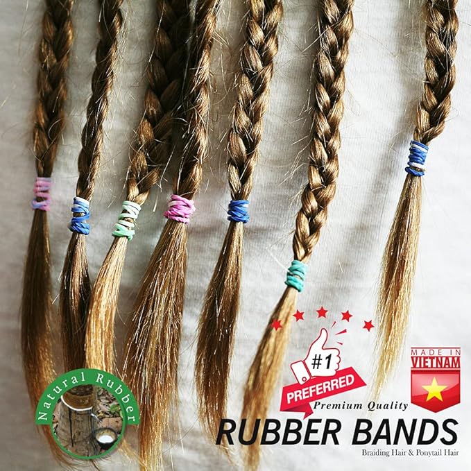Beauty Town 1000 Pcs Rubber Bands Hair Band Soft Elastic Hair Accessories Braids Mini Hair Ties Stretchy Hair Ties No Damage Rubber Bands for Hair (4-Packs) (Pink)