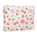 Ksriylm Cute Red Pink Cherry Floral Makeup Pouch for Women Small Make Up Cherries Bag for Purse Zipper Initial Makeup Cosmetic Bags Pouches for Purse Aesthetic Travel Toiletry Bags