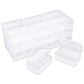 Thintinick 20 Pack Rectangular Mini Clear Plastic Storage Containers