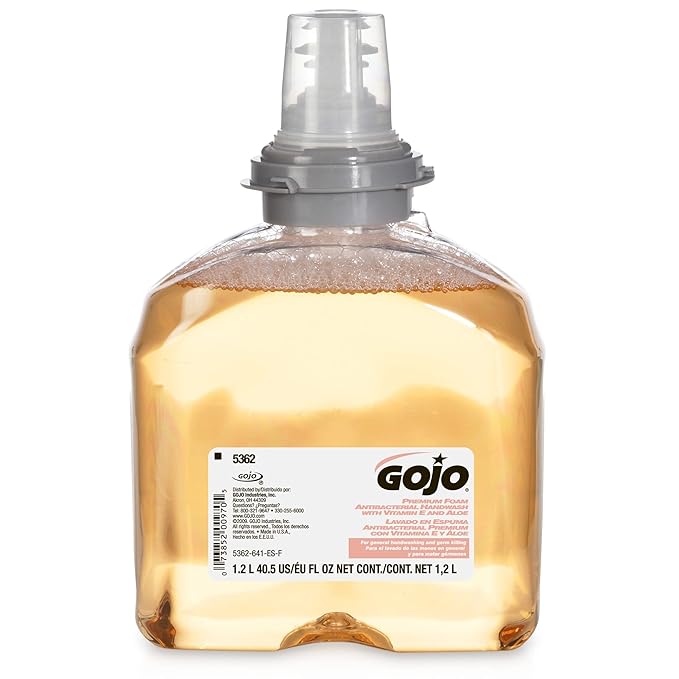 GOJO TFX Antibacterial Foam Soap Refill, Fruit Scent, 2c tx 1200 mL-5362-02