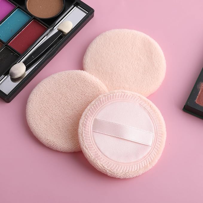 Molain Powder Make Up Puff For Face Makeup Setting 12 PCS Mini Pressed Loose Powder Body Make Up Sponge Blending Applicator Cosmetics Small Velour Beauty Press Foundation Pads Wet And Dry Makeup